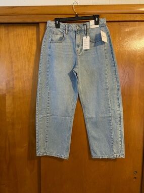 Forever 21 Light Blue Barrel Fit Jeans